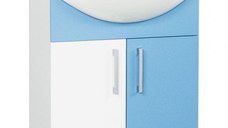 Set Baza si Lavoar seria 001, eco, 55 cm, bleu