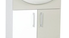 Set Baza si Lavoar seria 001, eco, 55 cm, taupe