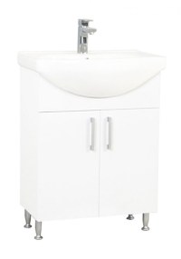 Set Baza si Lavoar seria 001, eco, 60 cm, alb - 1