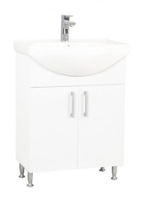 Set Baza si Lavoar seria 001, eco, 60 cm, alb - 1
