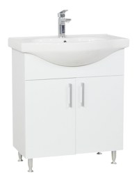 Set Baza si Lavoar seria 001, eco, 70 cm, alb - 1