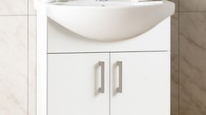 Set Baza si Lavoar seria 001, eco, montata, 50 cm, alb