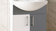 Set Baza si Lavoar seria 005, 50 cm, alb + antracit