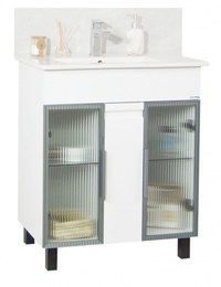 Set Baza si Lavoar seria 058, 70 cm, alb - 1