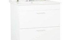 Set Baza si Lavoar seria 067, cu sertare, 80 cm, alb