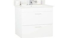 Set Baza si Lavoar seria 067, suspendata cu sertare, 60 cm, alb