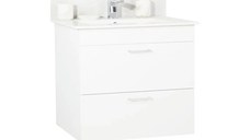 Set Baza si Lavoar seria 067, suspendata cu sertare, 60 cm, alb