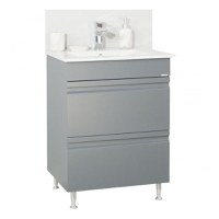 Set Baza si Lavoar seria 086, 60 cm, sertare, antracit - 1