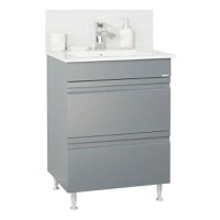 Set Baza si Lavoar seria 086, 60 cm, sertare, antracit - 1