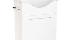 Set Baza si Lavoar seria 130, suspendata, 55 cm, alb