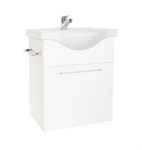 Set Baza si Lavoar seria 130, suspendata, 55 cm, alb - 1
