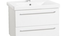 Set Baza si Lavoar seria 757, suspendata cu sertare, 60 cm, alb