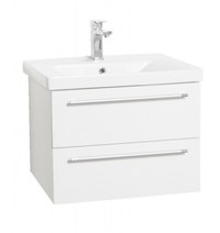 Set Baza si Lavoar seria 757, suspendata cu sertare, 60 cm, alb - 1