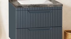 Set Baza Suspendata MDF cu Lavoar Seria 833, 60 cm, Antracit