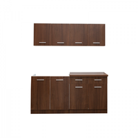 Set bucatarie CORINNE, L 160, 4 corpuri, blat PAL, corp alb, fronturi nuc - 1
