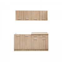 Set bucatarie CORINNE, L 160, 4 corpuri, blat PAL, corp alb, fronturi sonoma - 1