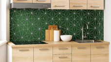 Set bucatarie GERMANIA 160 cm, 6 corpuri, 3 sertare, blat gros, sonoma