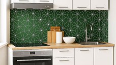 Set bucatarie GERMANIA 160 cm, 6 corpuri, corp cuptor, 3 sertare, blat gros, alb