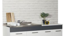 Set bucatarie SARONA 140 cm, 4 corpuri, blat PAL, alb + antracit