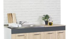 Set bucatarie SARONA 140 cm, 4 corpuri, blat PAL, sonoma + antracit