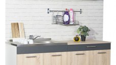 Set bucatarie SARONA 160.02 cm, 4 corpuri, blat PAL, sonoma + antracit