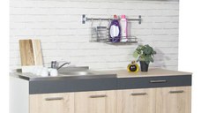 Set bucatarie SARONA 160 cm, 4 corpuri, blat PAL, sonoma + antracit