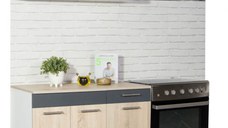 Set bucatarie SARONA 160 cm, 5 corpuri, blat PAL, sonoma + antracit