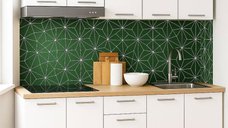 Set de Bucatarie GERMANIA 160 cm cu 6 Corpuri si 3 Sertare, Alb