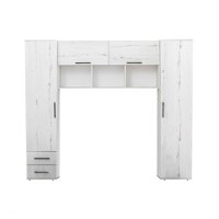 Set dormitor tineret YASMIN M1, 3 corpuri, alb Elvetia, 238x50x200 cm - 1