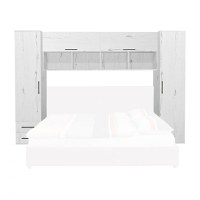 Set dormitor tineret YASMIN M2, 3 corpuri, alb Elvetia, 298x50x200 cm - 1