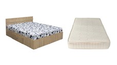 Set Pat Alma 140x200 cm cu sertar + Saltea superortopedica 140x200 cm