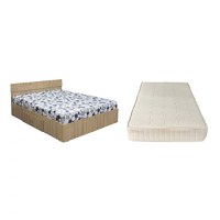 Set Pat Alma 140x200 cm cu sertar + Saltea superortopedica 140x200 cm - 1
