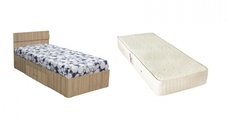 Set Pat Alma 90x200 cm cu sertar + Saltea superortopedica 90x200 cm