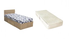 Set Pat Alma 90x200 cm cu sertar + Saltea superortopedica 90x200 cm