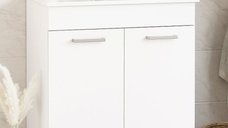 Set suspendat baza si lavoar seria 067, 60 cm, alb