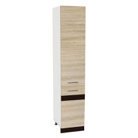 Soldat 40 YANA, 2 usi, corp alb, fronturi sonoma deschis + inchis, 40x60x200 cm - 1