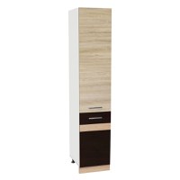 Soldat 40 YANA, 2 usi, corp alb, fronturi sonoma inchis + deschis, 40x60x200 cm - 1