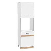 Soldat 60 cu gol cuptor YANA, 2 usi, corp alb, fronturi alb + sonoma, 60x60x200 cm - 1
