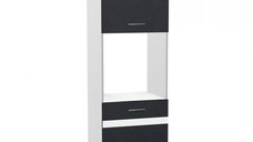 Soldat 60 cu gol cuptor YANA, 2 usi, corp alb, fronturi gri + alb, 60x60x200 cm