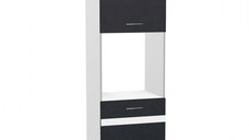 Soldat 60 cu gol cuptor YANA, 2 usi, corp alb, fronturi gri + alb, 60x60x200 cm