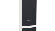 Soldat 60 YANA, 2 usi, corp alb, fronturi gri + alb, 60x60x200 cm