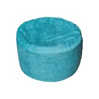Taburet puf, albastru, 37x60 cm - 1