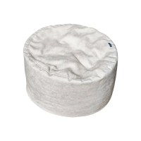 Taburet puf, crem, 37x60 cm - 1