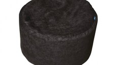Taburet puf, negru, 37x60 cm