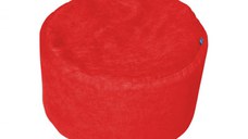 Taburet puf, rosu, 37x60 cm