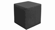 Taburet ROKA, gri inchis, 35x35x38 cm