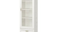 Vitrina IRYS, 1 usa, 2 sertare, geam, pin anderson, 70,3x43x197,6 cm