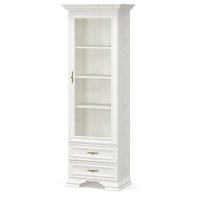 Vitrina IRYS, 1 usa, 2 sertare, geam, pin anderson, 70,3x43x197,6 cm - 1
