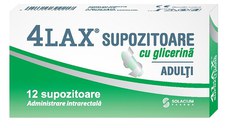 4LAX supozitoare cu glicerina pentru adult 12 bucati, Solacium Pharma