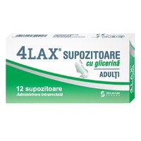 4LAX supozitoare cu glicerina pentru adult 12 bucati, Solacium Pharma - 1